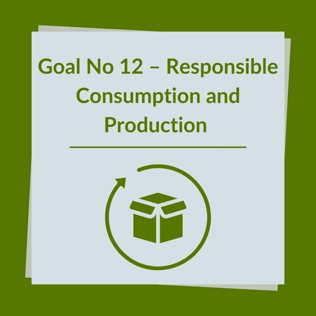 Goal No 12 – Responsible Consumption and Production